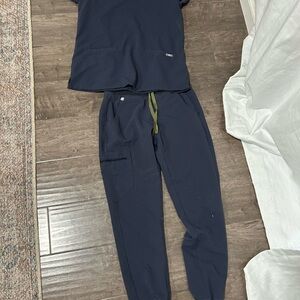 Navy Blue Scrub Set